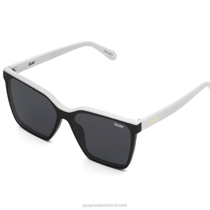 Quay sonnenbrille - aufleveln 00HB1050 schwarz weiß/schwarzQuay