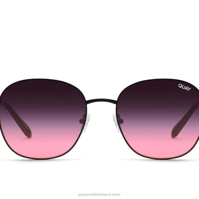 Quay sonnenbrille - jezabell 00HB1053 schwarz/schwarz rosa verblassenQuay
