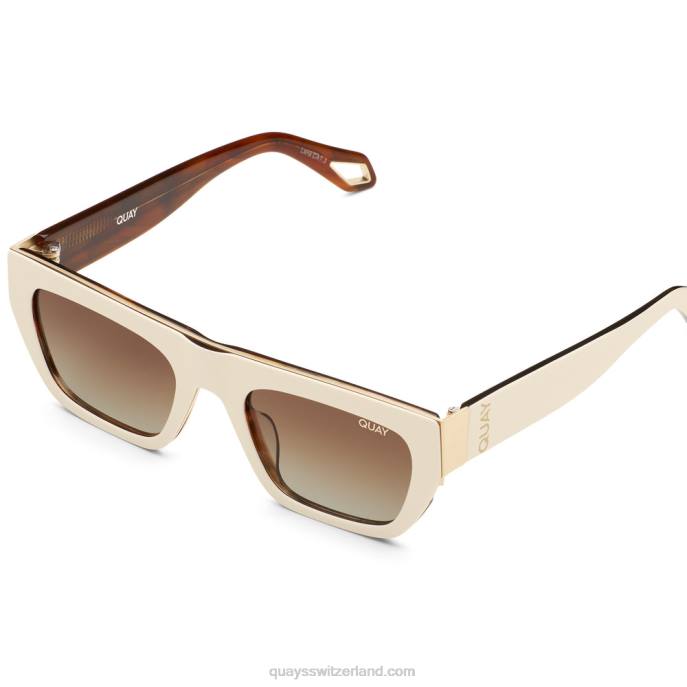 Quay sonnenbrille - Dollarzeichen 00HB1005 weiß schildpatt/braun polarisiertQuay