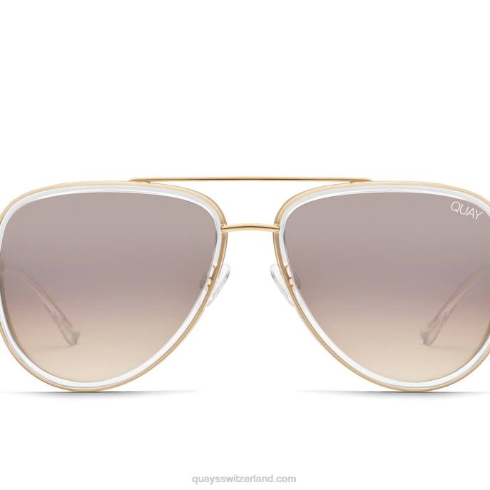 Quay sonnenbrille - alles in extra groß 00HB999 klar/brauner BlitzQuay