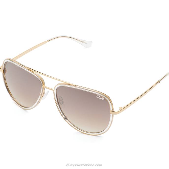 Quay sonnenbrille - alles in extra groß 00HB999 klar/brauner BlitzQuay