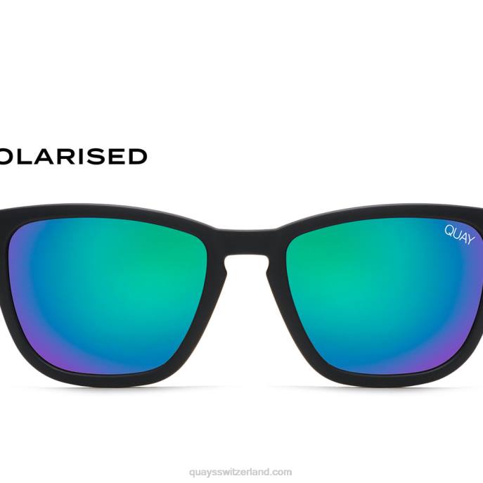 festverdrahtet groß 00HB1010 mattschwarz/navy polarisiertQuay - Quay brille