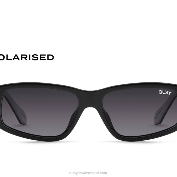 Quay sonnenbrille - kein neid 00HB1017 schwarz weiß/rauch polarisiertQuay
