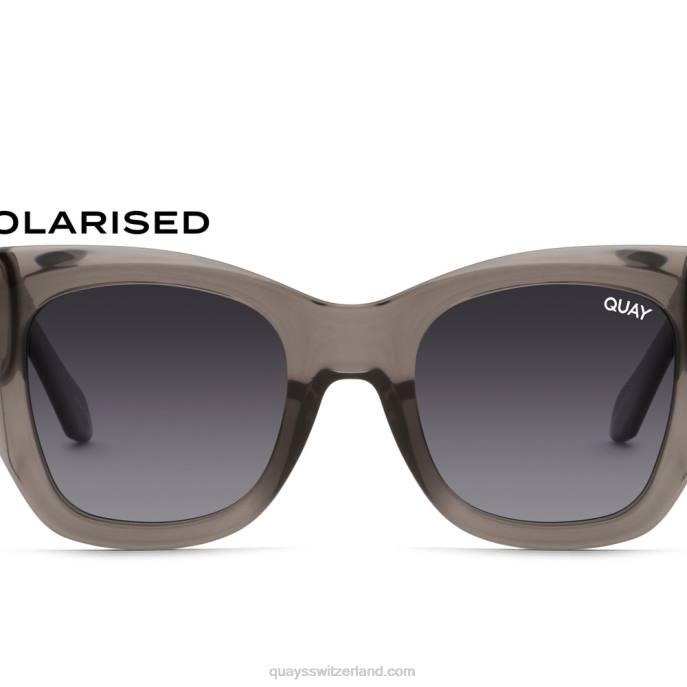 nach Stunden Abschrägung 00HB992 kristallschwarz/rauch polarisiertQuay - Quay brille