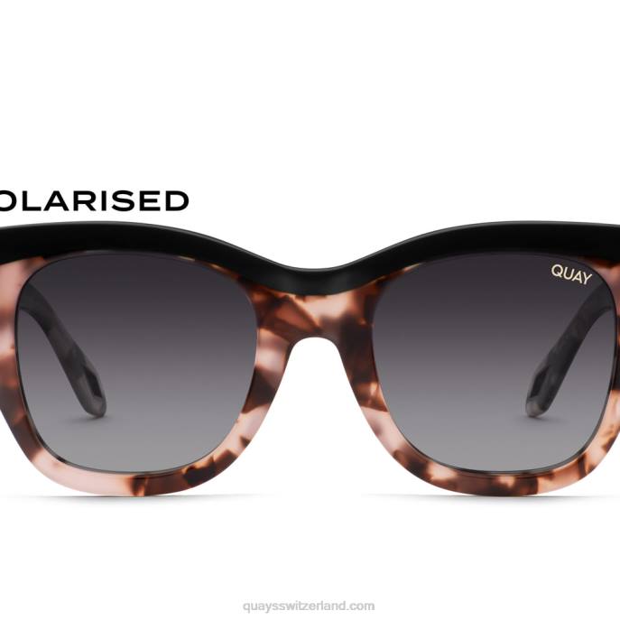 Quays Switzerland - nach Stunden Luxus 00HB994 schwarz pink schildpatt/smoke polarisiertQuay