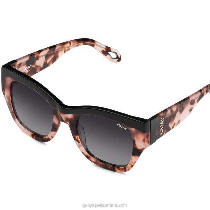 Quays Switzerland - nach Stunden Luxus 00HB994 schwarz pink schildpatt/smoke polarisiertQuay