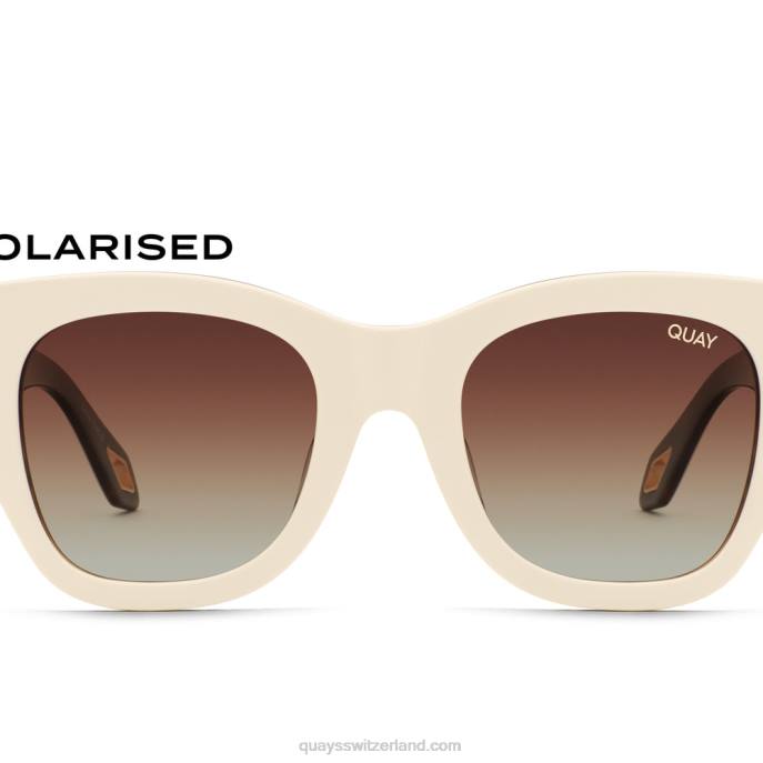 nach Stunden Luxus 00HB995 weiß schildpatt/braun polarisiertQuay - Quay brille