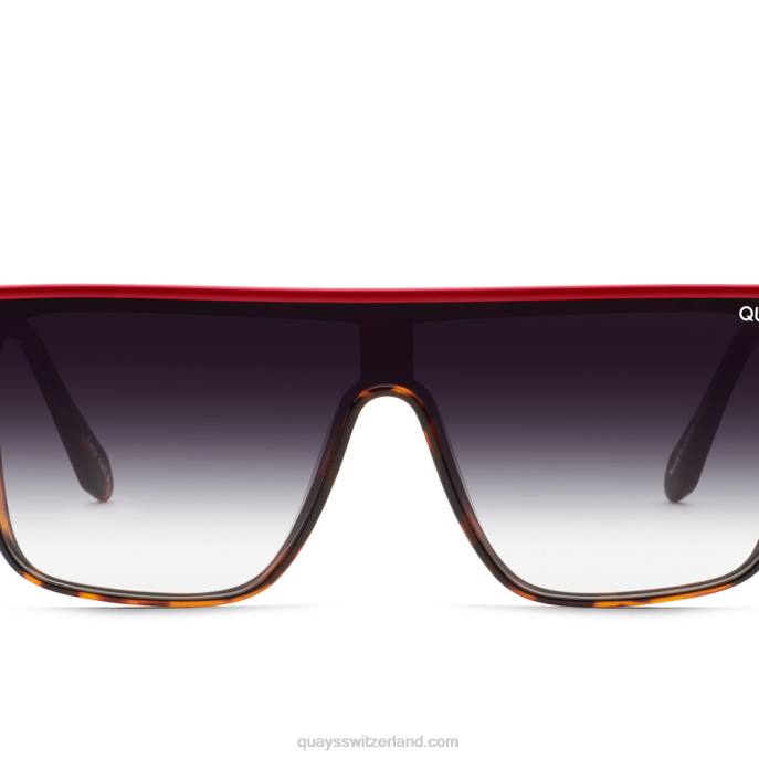 Quay sonnenbrille - Einbruch der Dunkelheit mittel 00HB652 Schildkrötenrot/FadeQuay