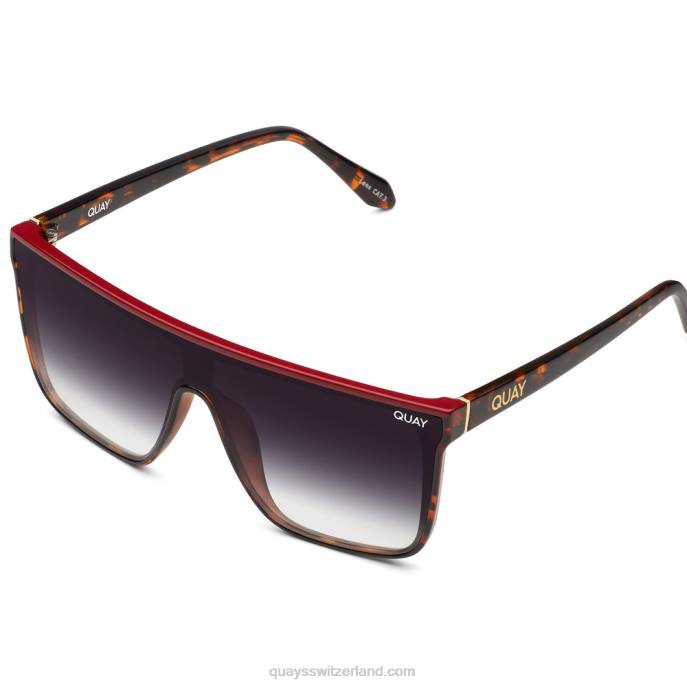 Quay sonnenbrille - Einbruch der Dunkelheit mittel 00HB652 Schildkrötenrot/FadeQuay