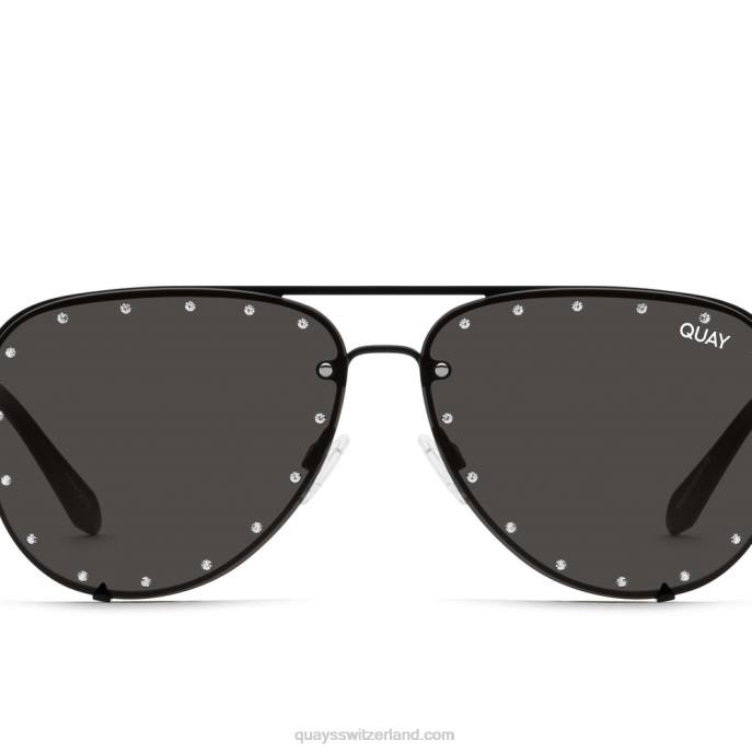 Quay sonnenbrille - High Key Strass extra groß 00HB965 SchwarzQuay