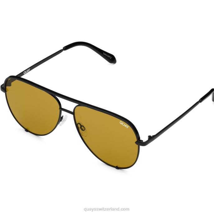 Quay sonnenbrille - High Key extra groß 00HB649 schwarze OliveQuay