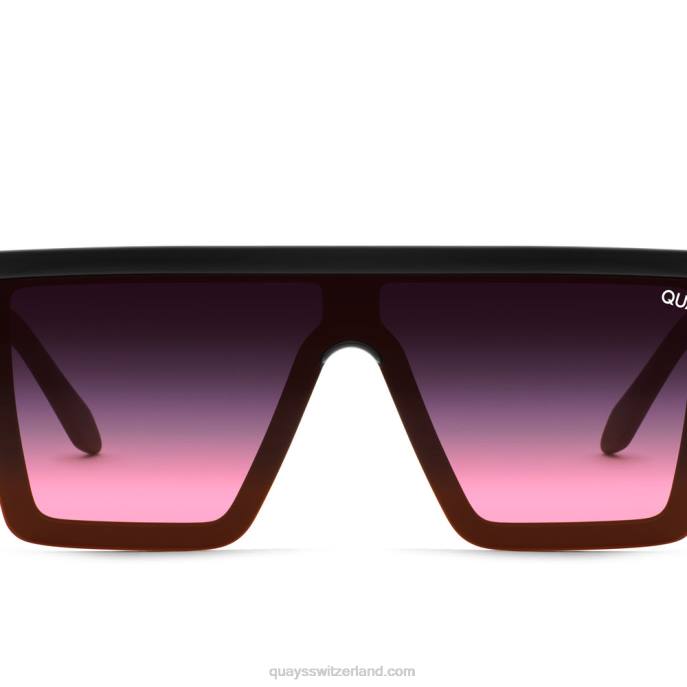 Quays Switzerland - Nachsicht 00HB635 schwarz/schwarz rosa verblassenQuay
