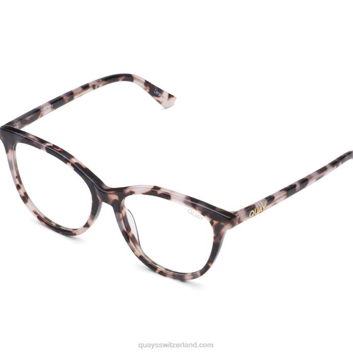 Quay sonnenbrille - alle Nacht blaues Licht 00HB959 milchig schildkröte/klarQuay