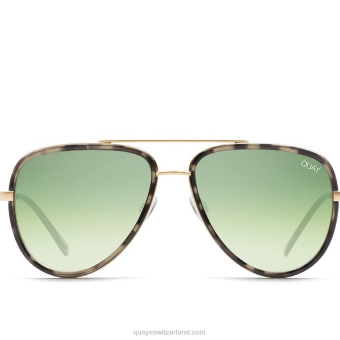 Quay sonnenbrille - alles im großen 00HB667 Milkycamo/grnfdQuay