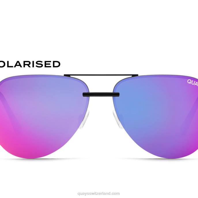 Quay sonnenbrille - die Playa 00HB962 schwarz/rosa polarisiertQuay