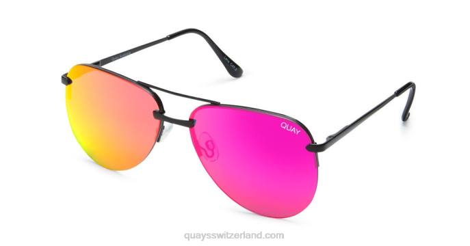 Quay sonnenbrille - die Playa 00HB962 schwarz/rosa polarisiertQuay