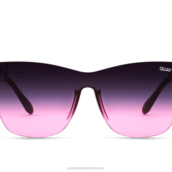 Quay sonnenbrille - durchkommen 00HB658 mattschwarz/schwarzrosaQuay