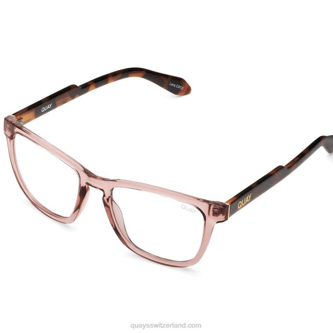 Quay sonnenbrille - festverdrahtet groß 00HB682 Schildpatt hellbraun/klarQuay