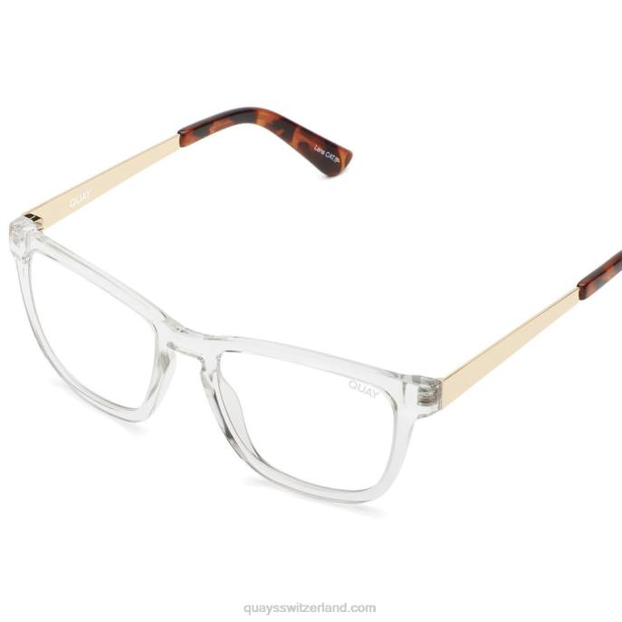 Quay sonnenbrille - festverdrahtet groß 00HB685 clrgld/bltQuay