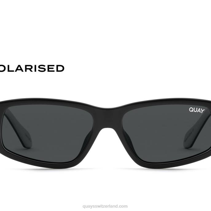 Quay sonnenbrille - kein neid 00HB706 schwarz weiß/rauch polarisiertQuay