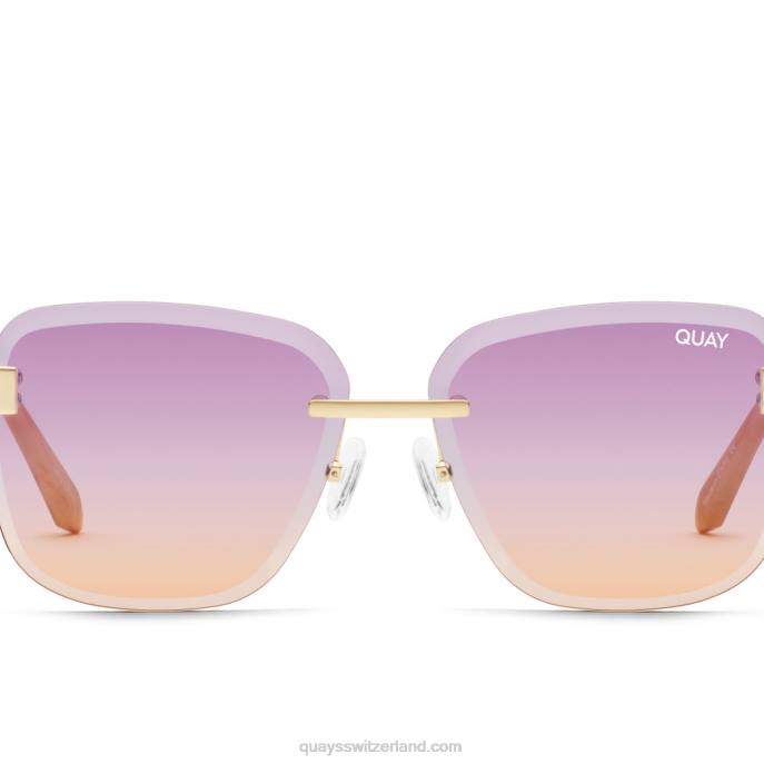 Quay sonnenbrille - keine Kappe 00HB631 gold/lila bis orangeQuay