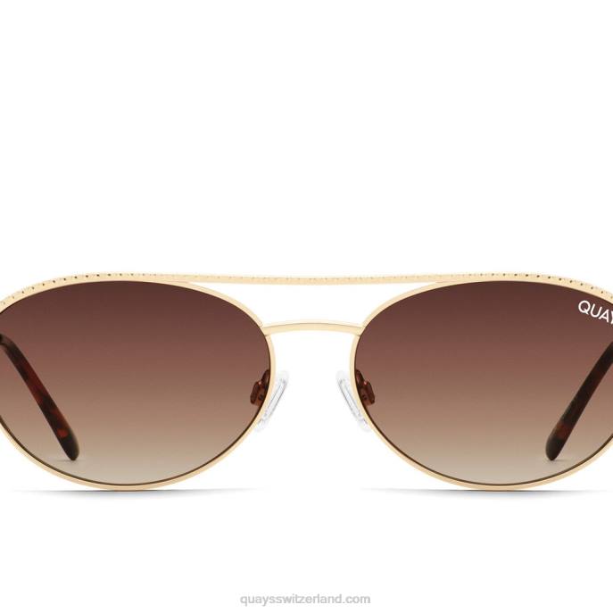 Quay sonnenbrille - leicht zu erheitern 00HB664 gld/brnQuay