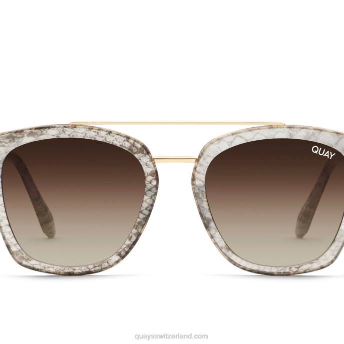 Quay sonnenbrille - süsse Träume 00HB989 Schlangenmuster/braun bis hellbraunQuay