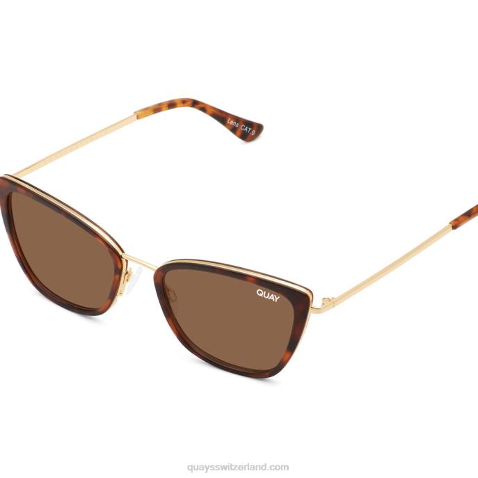 Quay sonnenbrille - Clickbait rx 00HB266 schildpatt/braun rxQuay