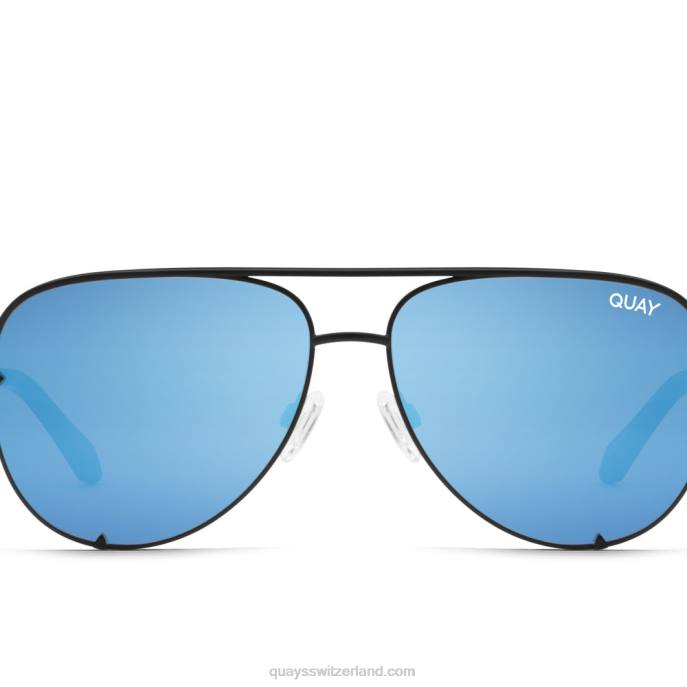 Quay sonnenbrille - High-Key-Empfang 00HB218 schwarz/blau rxQuay