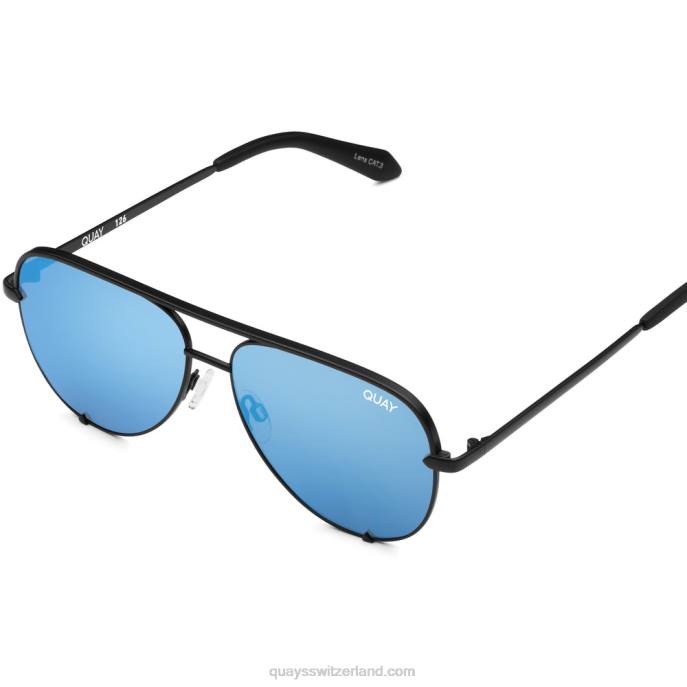 Quay sonnenbrille - High-Key-Empfang 00HB218 schwarz/blau rxQuay