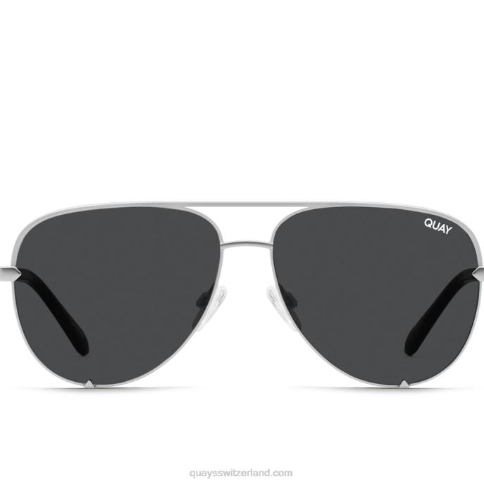 Quay sonnenbrille - High-Key-Empfang 00HB221 silber/rauch rxQuay