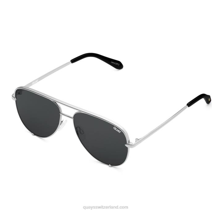 Quay sonnenbrille - High-Key-Empfang 00HB221 silber/rauch rxQuay
