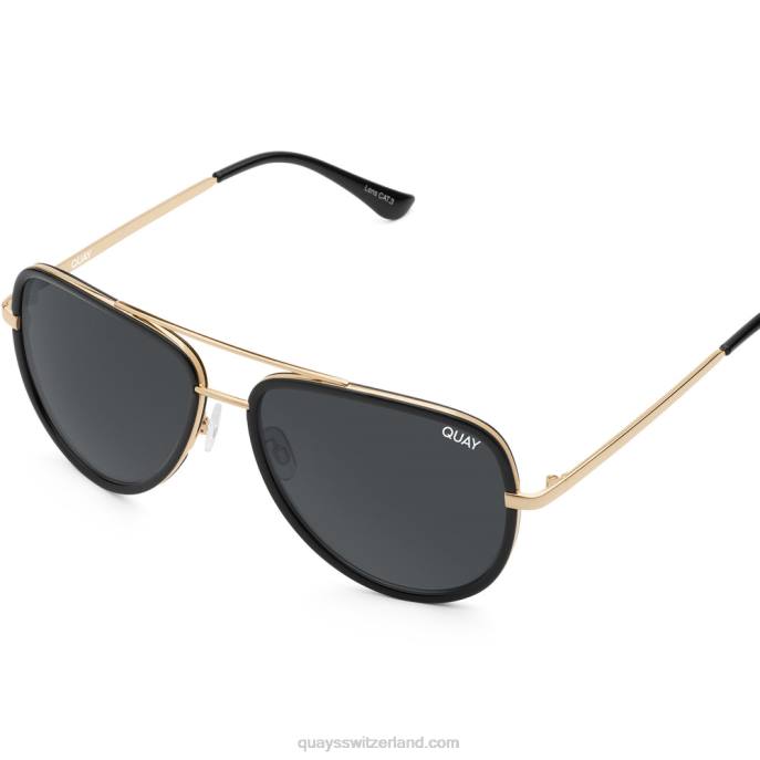Quay sonnenbrille - alles in großem rx 00HB245 schwarz/rauch rxQuay