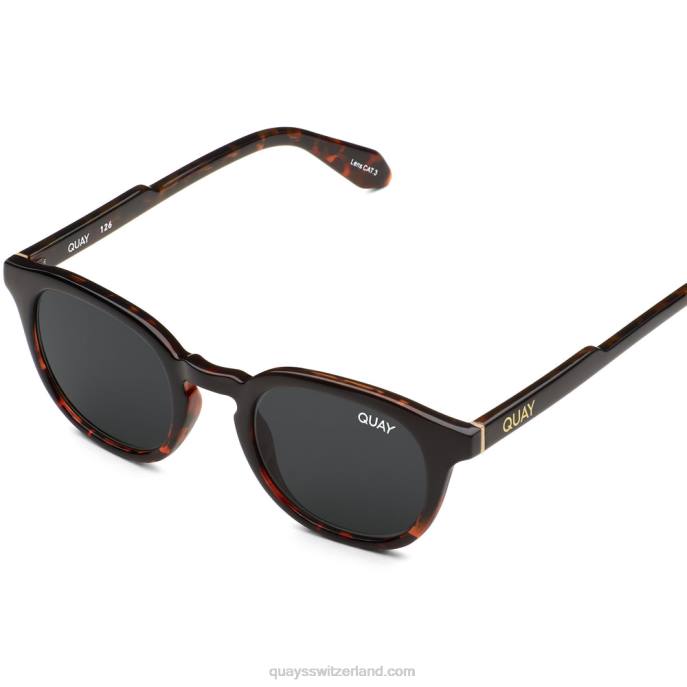Quay sonnenbrille - auf rx gehen 00HB272 schwarze Schildkröte/Rauch rxQuay