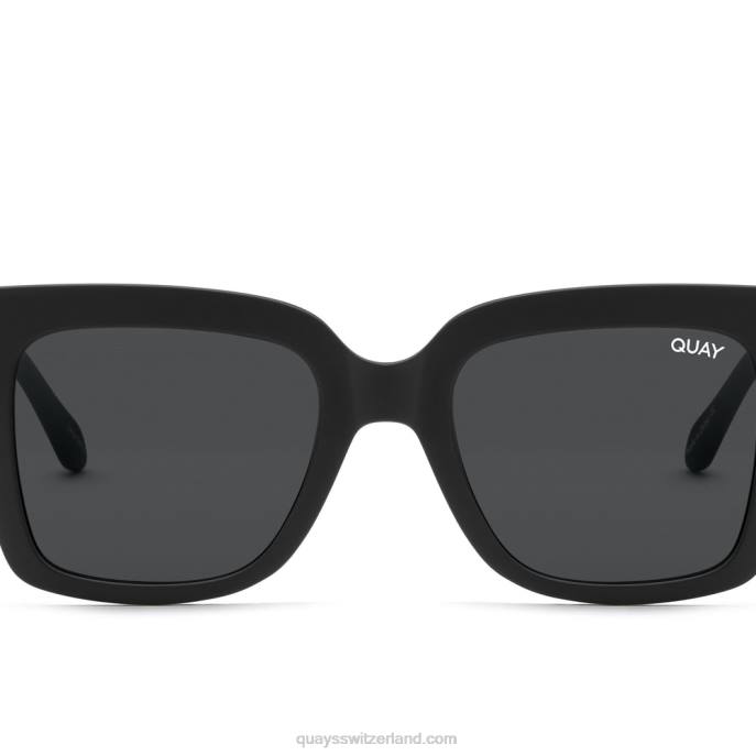 Quay sonnenbrille - eisiger Empfang 00HB215 mattschwarz/rauch rxQuay