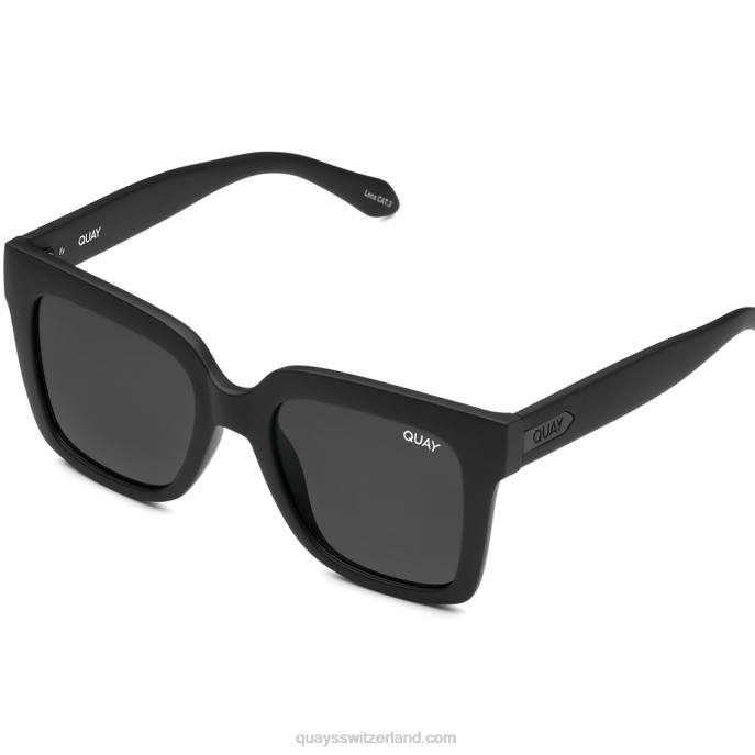 Quay sonnenbrille - eisiger Empfang 00HB215 mattschwarz/rauch rxQuay