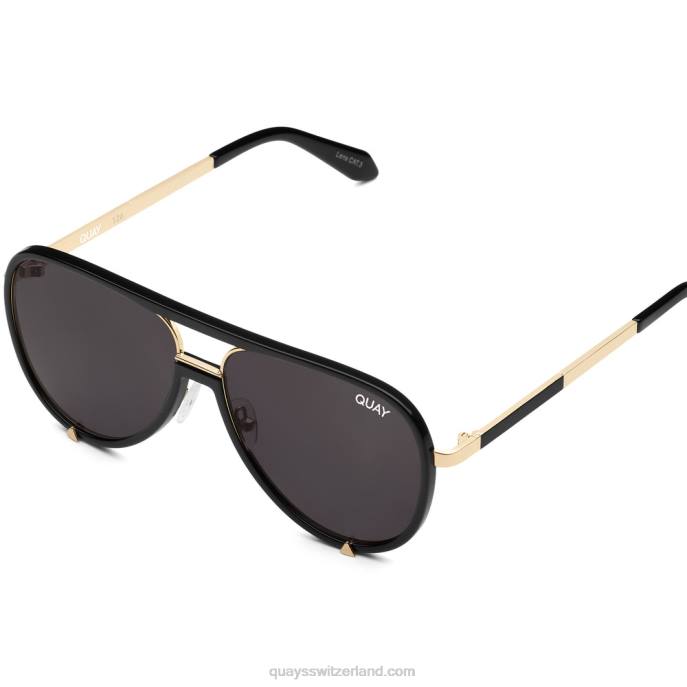 hochkarätige rx 00HB229 schwarz/rauch rxQuay - Quay brille