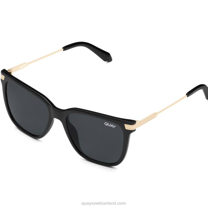 Quay sonnenbrille - kabelgebundener Remix-Empfang 00HB224 schwarz/rauch rxQuay