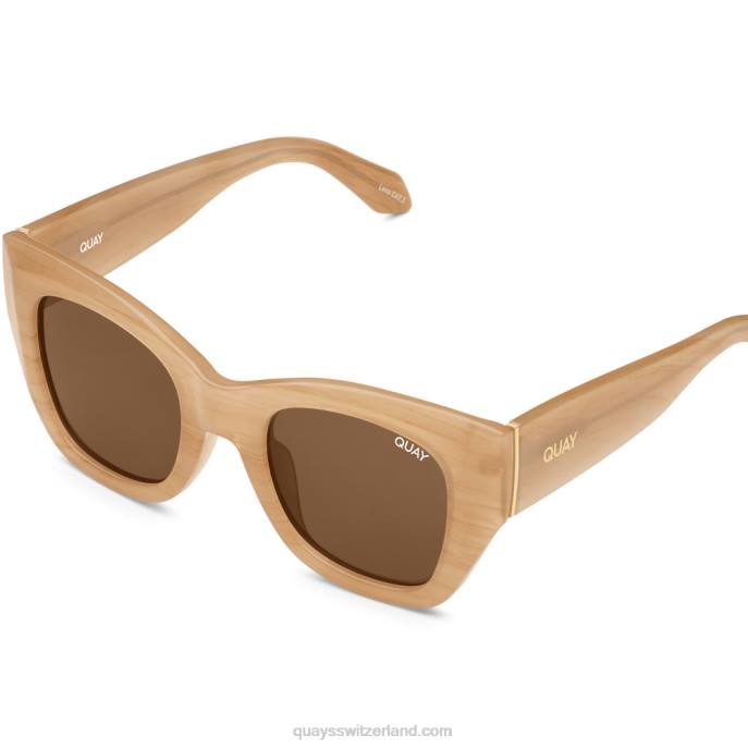 nach stunden abschrägung rx 00HB226 elfenbein schildpatt gestreift/braun rxQuay - Quay brille